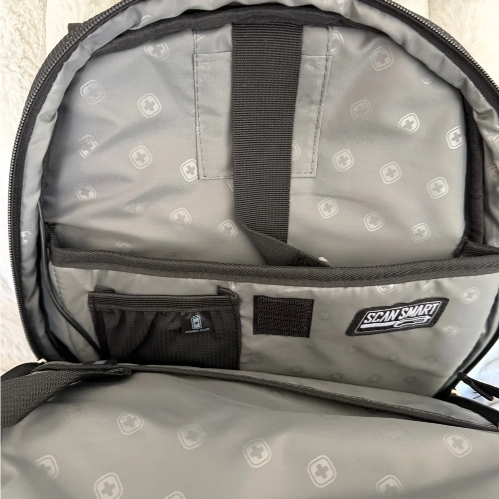SwissGear Black Backpack — Padded Laptop & Travel Organizer